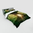 thumbnail image 2 of Ambesonne Tree Bedding Set 4 Pcs, Thirving Jungle Spring Season, Queen, Green Pale Yellow, 2 of 2