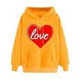 thumbnail image 2 of SOOMLON Valentines Day Hoodies Women Girl Friend Valentines Gift Plus Size Loose Long Sleeve Crew Neck Sweatshirts Tops Cute Heart Print Pullovers Shirts Trendy Festival Clothes 2025 Yellow L, 2 of 5
