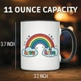 thumbnail image 2 of Love Is Love Rainbow Mug - LGBTQ Pride Month Equality Gift - Positive Mug for Her or Him - 11 Ounce Black Rim Handle Novelty Coffee Cup - WMUG1998-BLK, 2 of 5