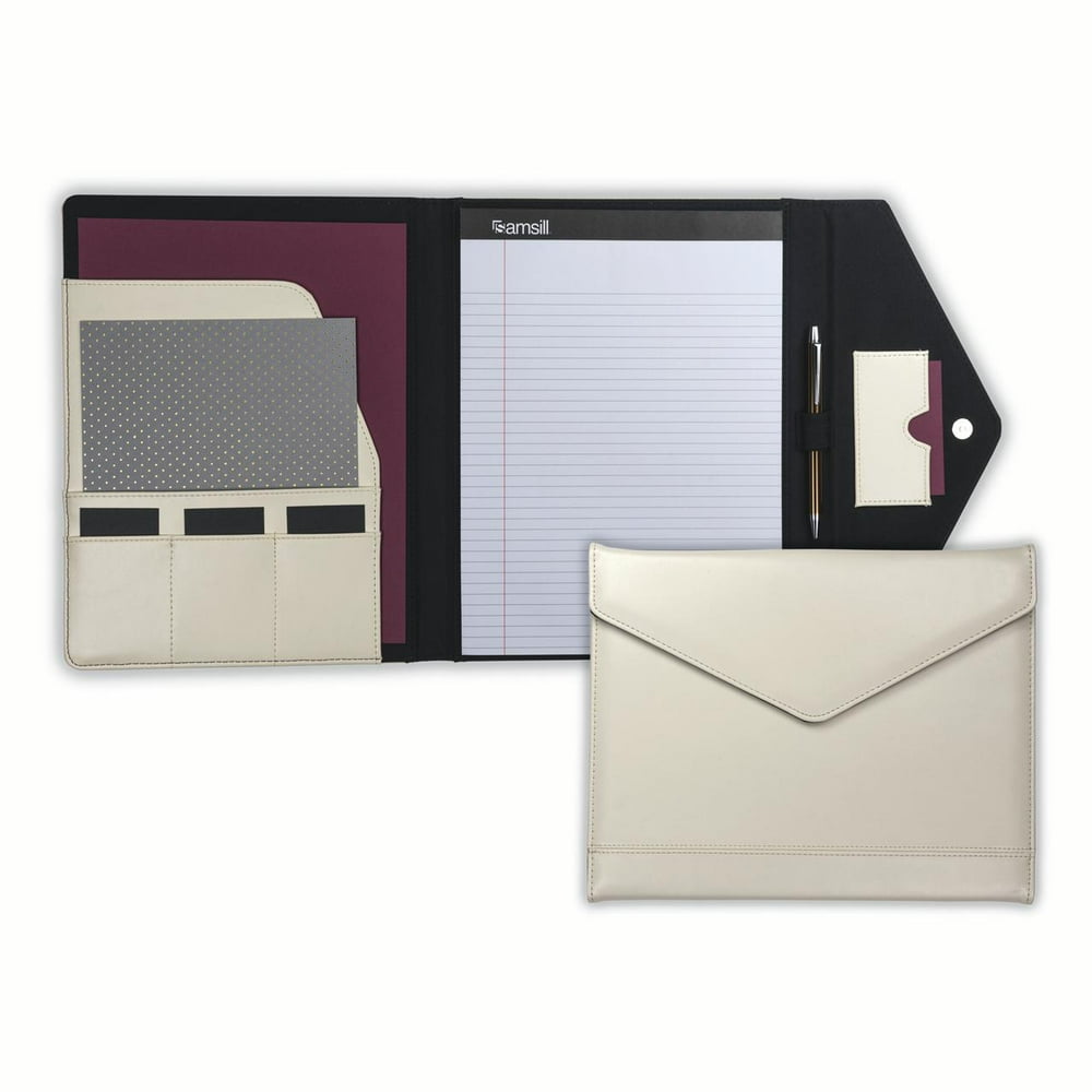 Samsill Envelope Padfolio with Closure, Cream