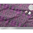 thumbnail image 2 of Soimoi Moss Georgette Fabric Check & Damask Ethnic Print Fabric by the Yard 42 Inch Wide, 2 of 3