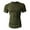 Military Green, variant on Ma Croix Men's Casual Longtail Extended Slim Fit Hip Hop Crew Neck Tee Shirts with Side Zipper