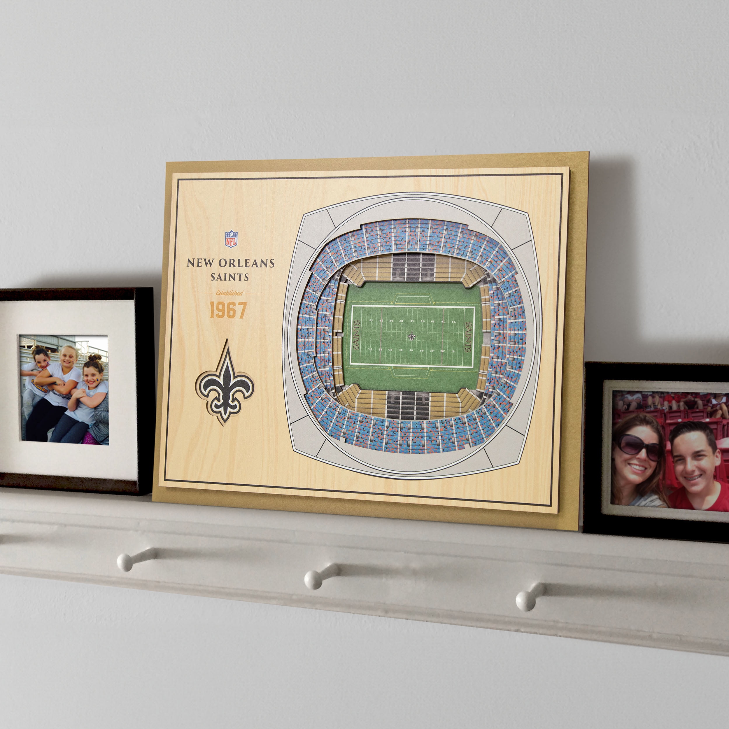 YouTheFan NFL New Orleans Saints 5 Layer Stadiumview Wall Art
