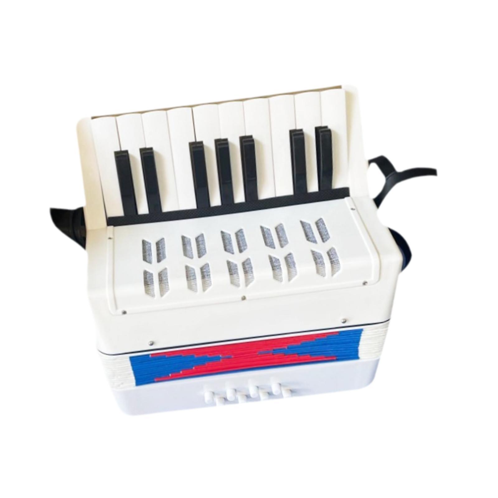 LeeQinersw Accordion 17 Keys 8 Bass Piano Portable Enlightenment Sturdy Musical Instrument