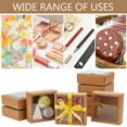 thumbnail image 6 of 20Pcs 3.3×3.3×1.3Inches Brown Square Paper Boxes with Clear PVC Window Paper Favor Treat Boxes for DIY Wedding Favor Festival Gift Chocolates Cookies Small Crafts, 6 of 6