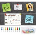 thumbnail image 3 of Large Cork Board for Walls ; x ; Felt Bulletin Board Wall Tiles for Home Kitchen School Office Wall Decor with Assorted Colors DIY Decorative Push Pins Sets, 3 of 6