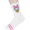 thumbnail image 6 of Disney Character Crew Socks, 5 Pairs Set, Mickey Mouse Minnie Donald Daisy Pooh, Multi-Color, 6 of 7