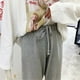 thumbnail image 5 of Pantalones deportivos Mujer Pantalón largo holgado informal de cintura alta con pierna ancha, Gris, 5XL Inevent AP001468-07B, 5 of 7