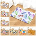 thumbnail image 2 of 40x60cm Entrance Welcome Doormat Absorbent Bathroom Kitchen Floor Mat Dragonfly Home Rug Anti-Slip Carpet for Living Room, 2 of 6
