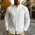 thumbnail image 2 of Admvng Men's Dress Shirt Long Sleeve Collar Stretch Slim Fit Solid Business Button Down Daily Shirts, 2 of 5