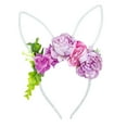 thumbnail image 2 of Diadema con orejas de conejo de Pascua para mujer y niña, accesorio para disfraz blanco rojo, 2 of 9