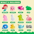 thumbnail image 3 of 12Pcs Light Up Bath Toys, Toddler Flashing Colourful LED Bathtub Mermaid Toy, Baby Bathtime Floating Rubber Shower Toy for Infant Baby Kids Boy Girl Birthday Valentines Gift Swimming Pool Party, 3 of 8