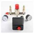 thumbnail image 4 of 1 Port Air Compressor Parts Bracket Regulator Wind Air Compressor Bracket With Gauge Pressure Switch 220 Safety Valve ,Long-Time Use, 4 of 7