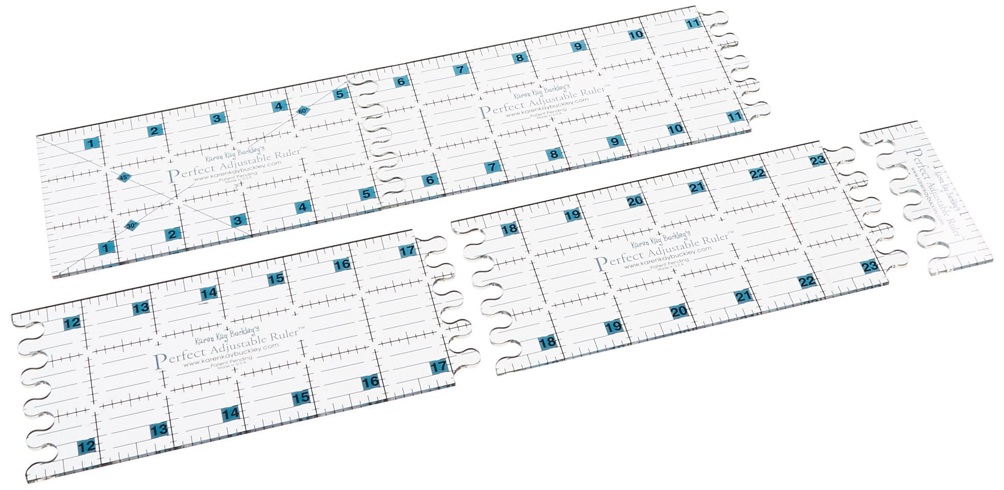 Karen Kay Buckley Perfect Adjustable Ruler -3"X24"