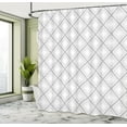 thumbnail image 5 of Ambesonne Geometric Shower Curtain, Minimalist Squares, 69"Wx70"L, Pale Grey and White, 5 of 5