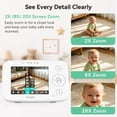 thumbnail image 3 of 1080P WiFi Smart Video Baby Monitor,3.5" LCD & App Viewing,2-Way Audio,Night Vision,VOX,5 Lullabies,1500ft Range, Home Use,AI Baby Growth Album, 3 of 12