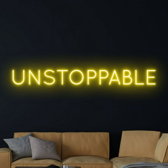 Handmadetneonsign Unstoppable Neon Sign, Motivational Modern Space Wall Art Decor, Home Wall Decor
