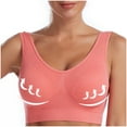 thumbnail image 5 of Gmluru Bras for Women Large Bust Seamless Comfort Wire-Free Bra 5-Pack Soft Breathable Racerback for Gentle Lift Watermelon Red S-4XL, 5 of 5