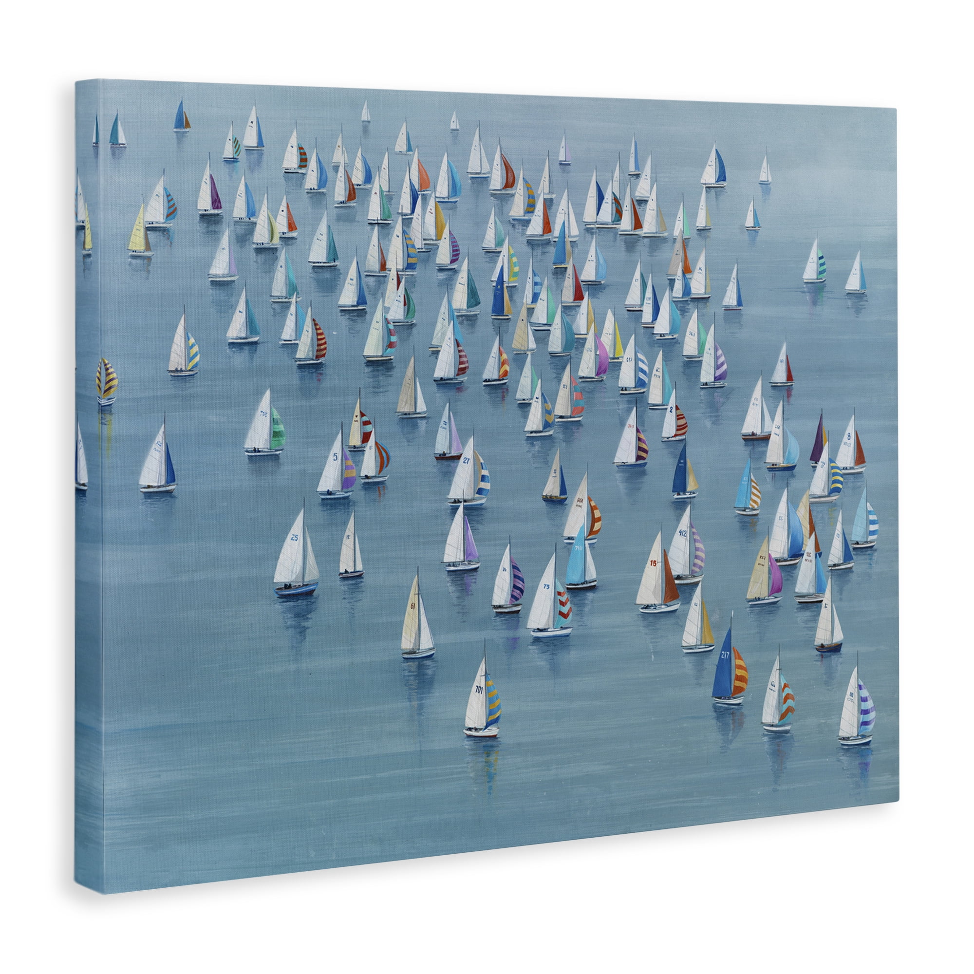 Stupell Industries Gathering Of Sails Transportation Painting Gallery Wrapped Canvas Art Print Wall Art, 48 x 36