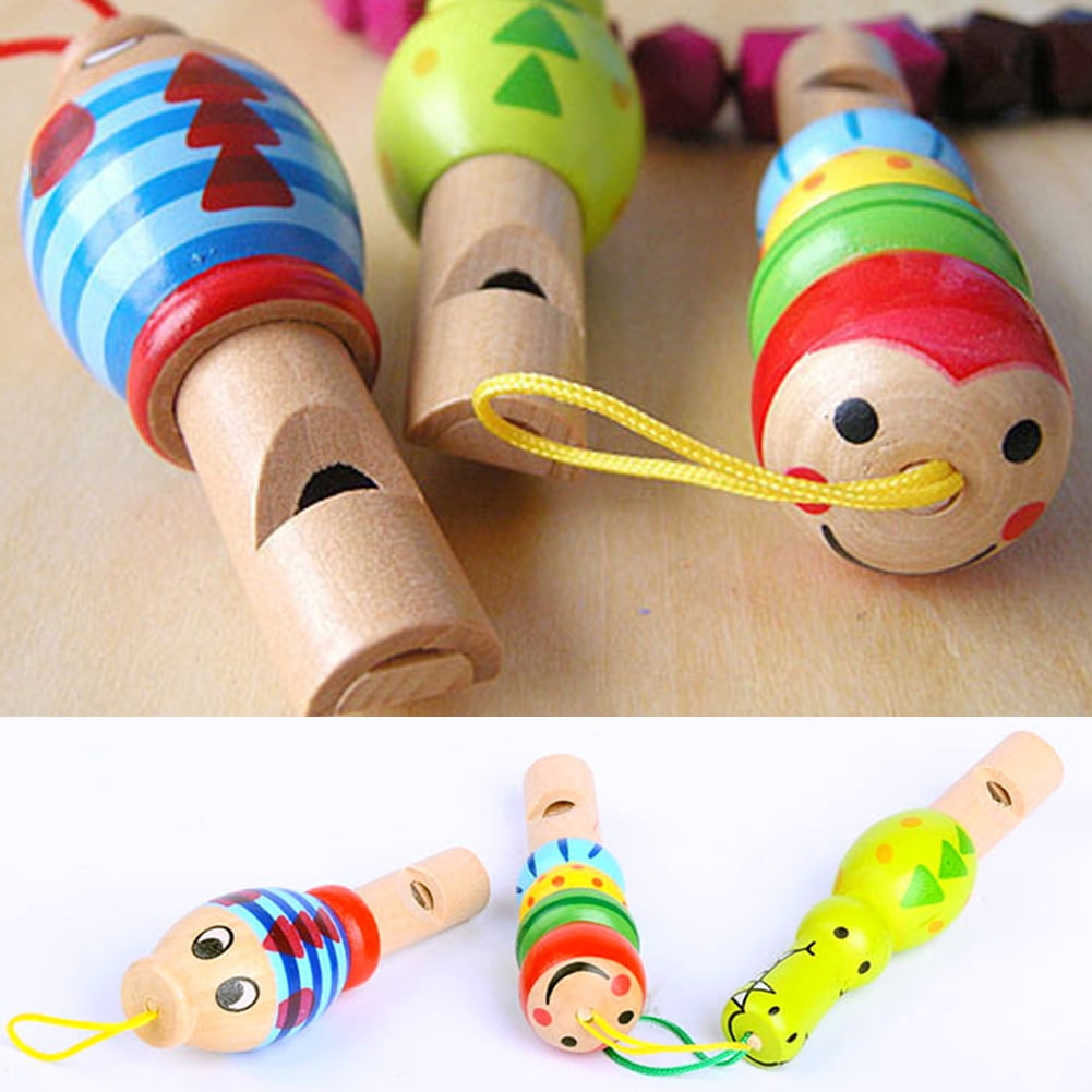 Wooden Flute Whistle Toy Boys Girls Xmas Gift Birthday Party Filler  YW 