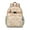 Beige-19, variant on Cute Celestial Backpack for School - Waterproof & Adjustable Book Bag with Moon and Stars Print, Ideal for Heavy Loads