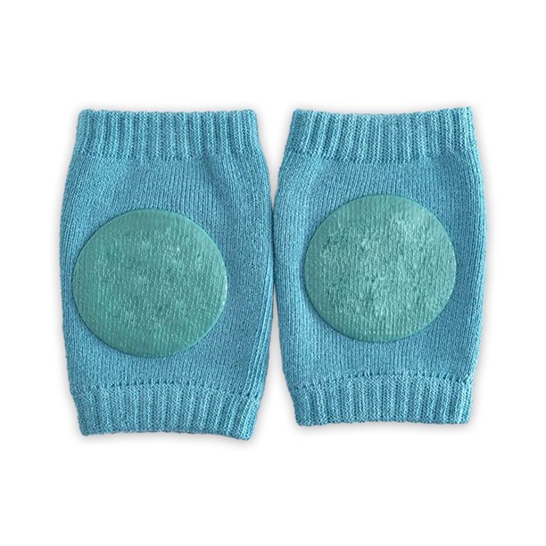 Rodilleras para bebés Cojines para gatear Protectores para cojines de algodón Rodilleras elásticas Protección transpirable Calentadores para bebés Accesorios Lake Blue, 1 par Kearding BA000348-02