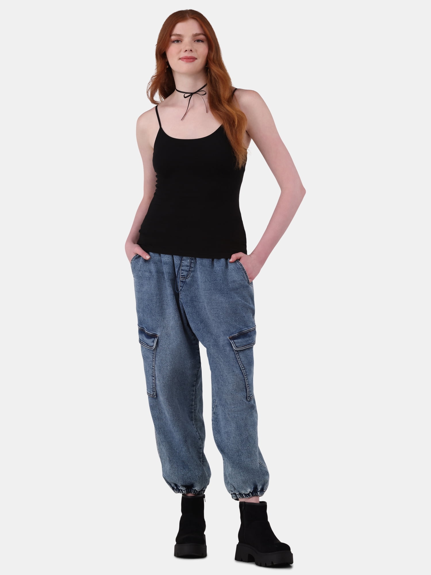 No Boundaries Juniors Shelf Bra Cami, Sizes XXS-XXL