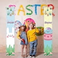 thumbnail image 1 of Color ornaments! Happy Easter Festival Decorative Hanging Banner Door Flags 12 X 72 Inches, 1 of 4