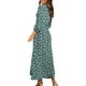 thumbnail image 4 of Sunloudy - Vestido largo de manga 3/4 para mujer, con botones y estampado floral, con cuello en V, informal, de cintura alta, estilo bohemio Sunloudy  S M L XL, 4 of 8