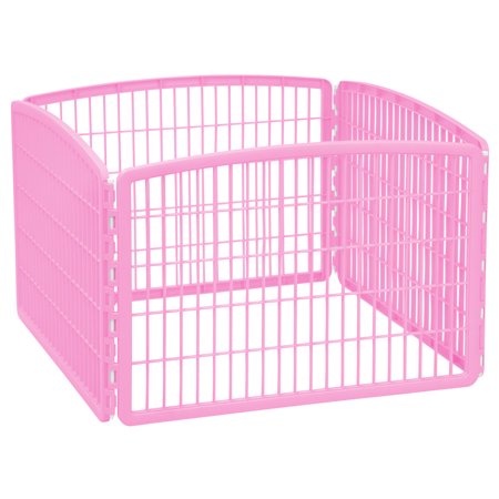 UPC: 0762016444482 | IRIS USA 24  4-Panel Plastic Exercise Pet Playpen without Door  Pink
