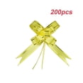 thumbnail image 3 of 200 Pieces Pull Flower Present Basket Gold Thread Style with Ribbon Anniversary Accessory Wedding Decor Floral Crafts Home Arts yellow gold edge, 3 of 6