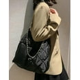 thumbnail image 4 of Kukuzhu Quilted Tote Bag for Women Padding Down Cotton Hobo Bag Fashion Large Shoulder Bag, 4 of 6