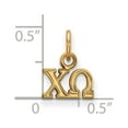 thumbnail image 2 of 925 Sterling Silver With GP LogoArt Chi Omega Small Pendant; for Adults and Teens; for Women and Men, 2 of 2