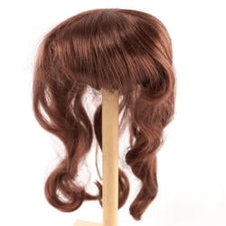 Details about   10” Light Brown Synthetic Mohair Wig with Hand Tied Side Part 