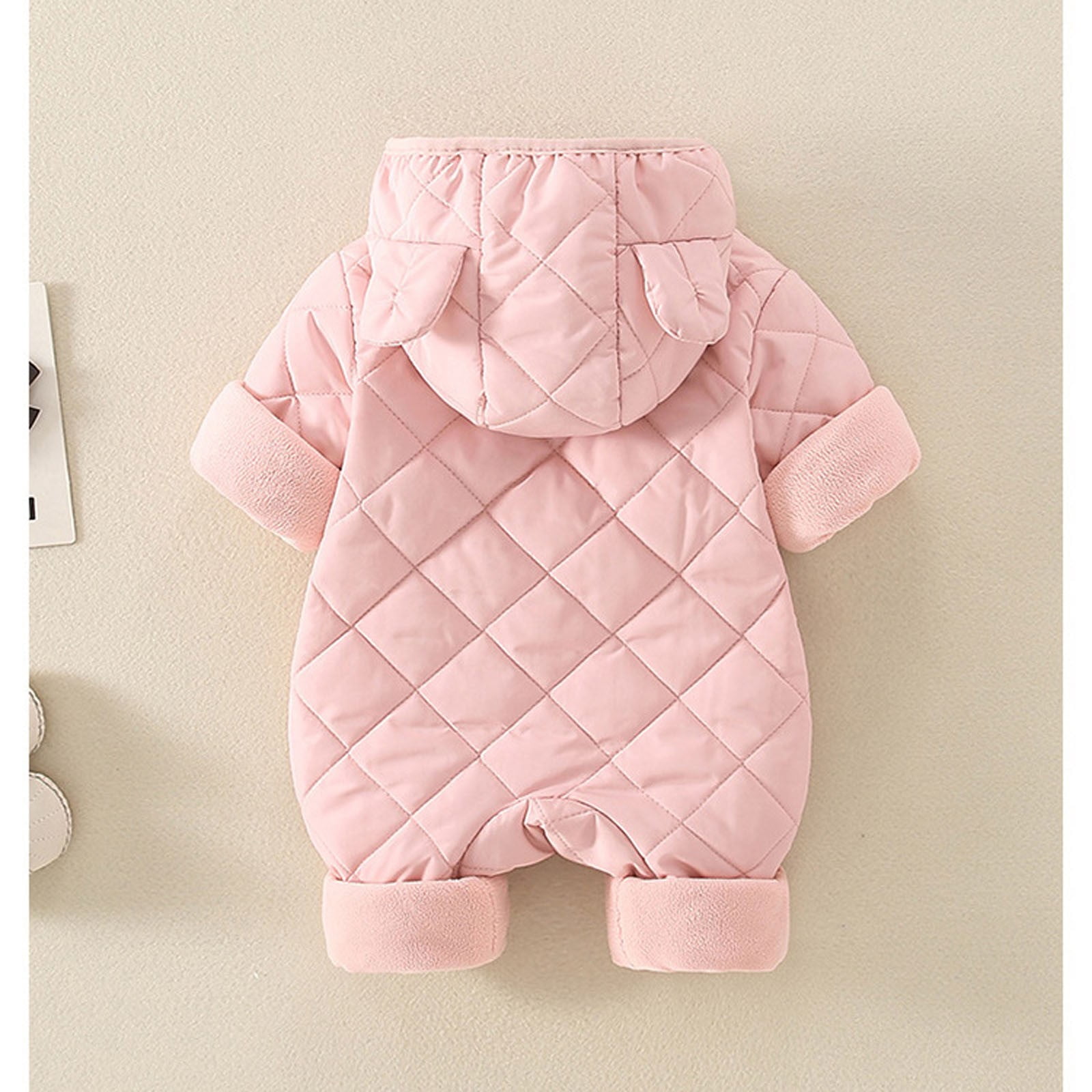 Kogui Toddler Girl Winter Snowsuit Infants' Snowsuit - Heavyweight Quilted Bodysuit - Outerwear Footed Jumpsuit Coveralls for Baby Boys/Girls Size 6 12 Months (Pink,6-12 Months)
