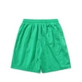 thumbnail image 3 of DDAPJ pyju Mens Solid Drawstring Shorts Elastic Waist Comfy Casual Athletic Shorts Breathable Lightweight Summer Beach Wide Leg Shorts with Pockets Green XL, 3 of 4