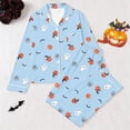 thumbnail image 3 of JAJAHO Girls Halloween Pajamas Pumpkin Ghost Long Sleeve Button Down Shirts Pants Kids Sleepwear Pjs Sizes 3-14Y, 3 of 3