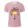 thumbnail image 5 of Xysaqa Shirts for Men Mens Summer Shirts Men's Palm Tree Print T-Shirts Short Sleeve Crew Neck Casual Tee Shirt Loose Fitted Hawaiian Beach Shirts 2X 3X 4X Mens Big & Tall Shirts Summer Savings, 5 of 5