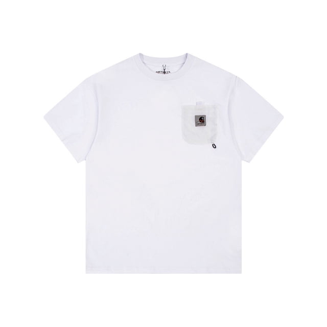 Comercio exterior 23 nuevo carhartt Carhartt Mountain bolsillo etiqueta pequeña pareja suelta camiseta de manga cortaBlanco