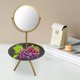 thumbnail image 1 of Espejo de tocador de escritorio con bandeja de almacenamiento de madera Regalo de vacaciones Espejo de tocador con soporte Espejo cosmético para sala Oro Yinane Espejo de vanidad, 1 of 8