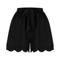 thumbnail image 2 of Abcnature Plus Size Shorts, Womens Athletic Shorts, Fashion Women Sweat Shorts, Summer Casual Loose Solid High Waist Short, Comfy Beach Shorts, Yoga Pants, Cycling Sport Shorts Black XXL, 2 of 5