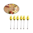 thumbnail image 1 of BRIGHTFUFU 6pcs Fruit Forks Set Fruit Picks Silicone Assorted Color for Appetizer Serving, 1 of 4