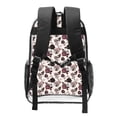 thumbnail image 2 of Easygdp Retro Red Black Roses Clear Backpack, Transparent Bookbag for School for Women Men, Capacity Clear Bag for College, Travel, 2 of 7