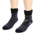 thumbnail image 2 of MUK LUKS Men's 2 pack Fleece Layered Socks, Twilight, OS (10-13), 2 of 3