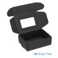 thumbnail image 4 of Uxcell 3.3"x2.4"x1.2" Paper Soap Box with Window, 20 Pack Soap Boxes Rectangle Presents Packaging Boxes, Black, 4 of 6
