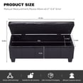 thumbnail image 6 of Ciphrias Storage Ottoman Bench Black Wood Legs 41.5 Inch For Bedroom, 6 of 8