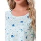 thumbnail image 5 of Camisón T-shirt de mujer Inspire Chic, vestido de pijama, colorido, a rayas, con mangas cortas, camisón XL, estrella y luna, 5 of 6