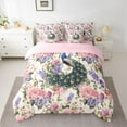 thumbnail image 2 of Castle Fairy Animal Peacock Twin Bedding Sets 7-Piece for Teens Female Girls,Chic Floral Flower Bedding Comforter Set Microfiber,Vintage Aesthetic Breathable Sheet Sets,Ultra Soft Home Decor, 2 of 8