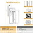 thumbnail image 6 of VIANIS White Outdoor Wall Lights, Waterproof Exterior Porch Light Wall Mount, Modern Outside Wall Sconce Lights Lanterns with 10W LED Crystal Bubble Glass, Anti-Rust Patio Light Fixture for House, 6 of 7