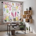 thumbnail image 5 of Happy Easter Kitchen Curtains 63 Inch Length, Spring Watercolor Bunny Eggs Flower Branch Tiers Curtains for Living Room Berdoom Bathroom, Light Filtering Drapes Window Treatment 2 Panels 42"Wx63"L, 5 of 8